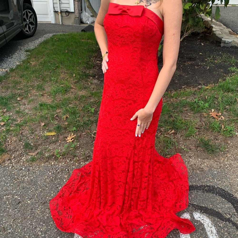 Brand new!!! Red prom strap/strapless dress.